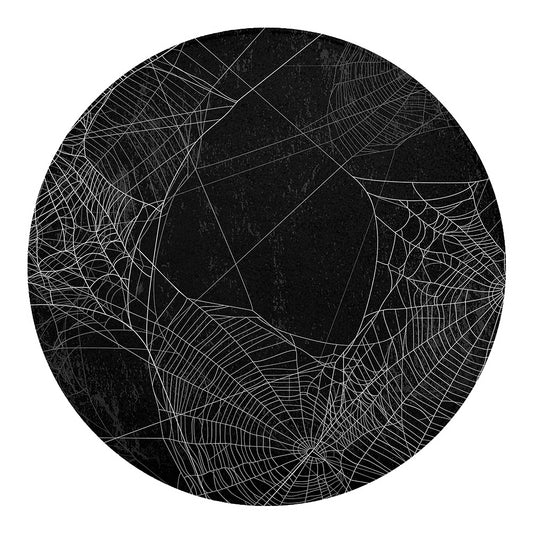 Halloween Spider Web Print Round Blanket
