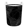 Halloween Spider Web Print Round Laundry Basket
