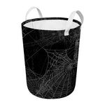 Halloween Spider Web Print Round Laundry Basket