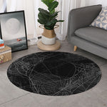 Halloween Spider Web Print Round Rug