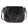 Halloween Spider Web Print Saddle Bag