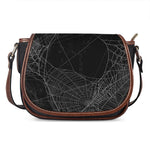 Halloween Spider Web Print Saddle Bag