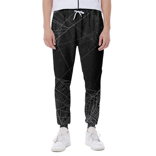 Halloween Spider Web Print Scuba Joggers