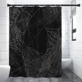 Halloween Spider Web Print Shower Curtain
