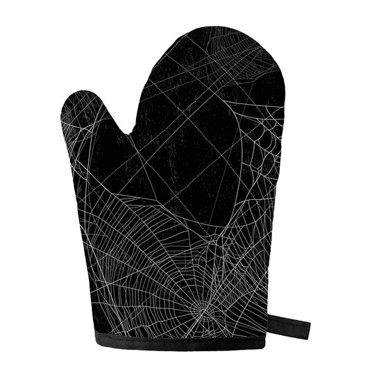 Halloween Spider Web Print Single Oven Mitt