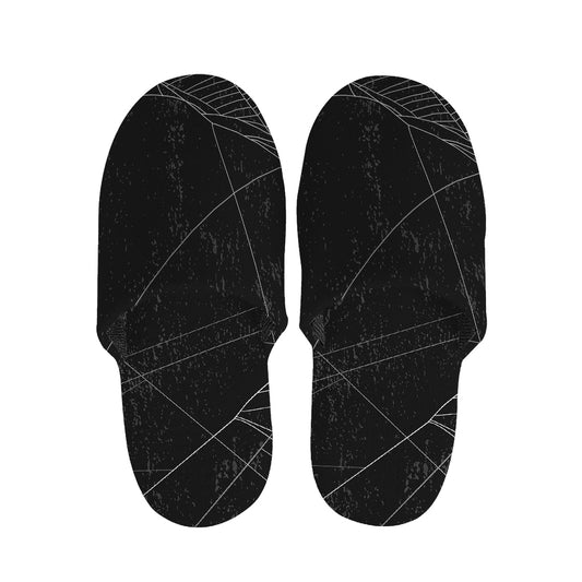 Halloween Spider Web Print Slippers