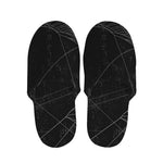 Halloween Spider Web Print Slippers