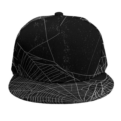 Halloween Spider Web Print Snapback Cap