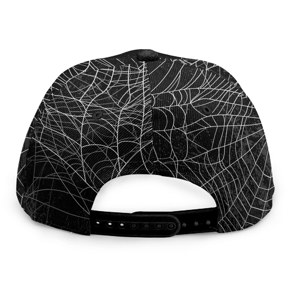 Halloween Spider Web Print Snapback Cap