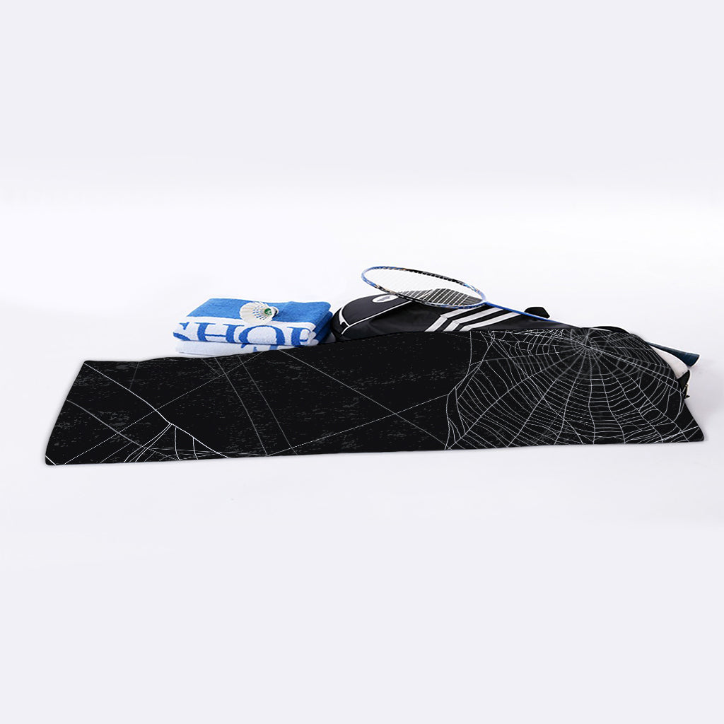 Halloween Spider Web Print Sports Towel