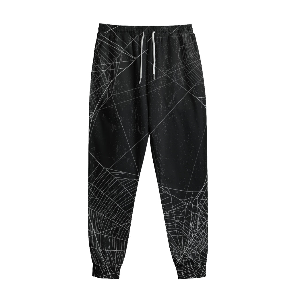 Halloween Spider Web Print Sweatpants