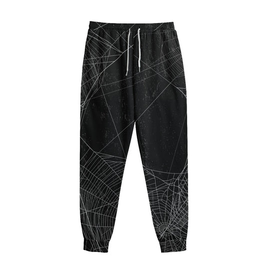 Halloween Spider Web Print Sweatpants