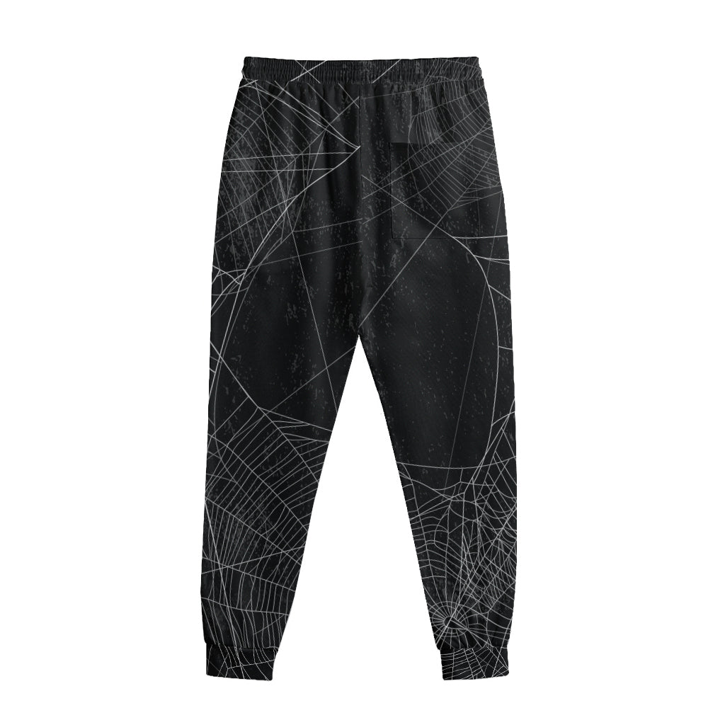Halloween Spider Web Print Sweatpants