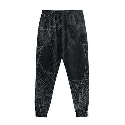 Halloween Spider Web Print Sweatpants