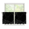 Halloween Spider Web Print Tier Curtains