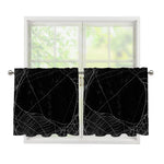 Halloween Spider Web Print Tier Curtains