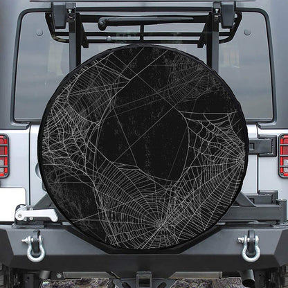 Halloween Spider Web Print Tire Cover