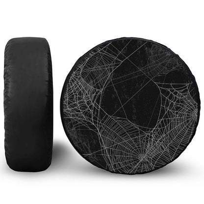 Halloween Spider Web Print Tire Cover
