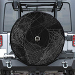 Halloween Spider Web Print Tire Cover With Camera Hole