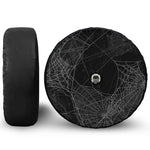 Halloween Spider Web Print Tire Cover With Camera Hole