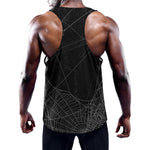 Halloween Spider Web Print Training Tank Top