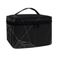 Halloween Spider Web Print Travel Makeup Bag