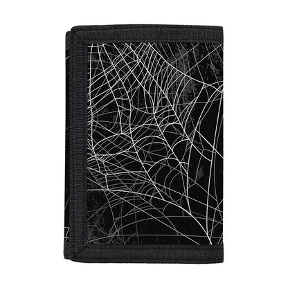 Halloween Spider Web Print Trifold Wallet