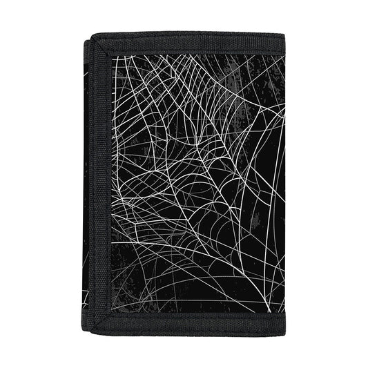 Halloween Spider Web Print Trifold Wallet