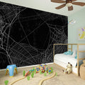 Halloween Spider Web Print Wall Sticker