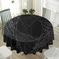 Halloween Spider Web Print Waterproof Round Tablecloth