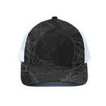 Halloween Spider Web Print White Mesh Trucker Cap