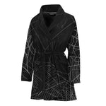 Halloween Spider Web Print Women's Bathrobe