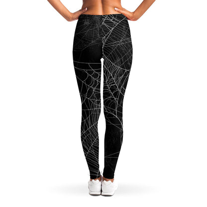 Halloween Spider Web Print Women's Leggings