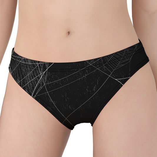 Halloween Spider Web Print Women's Panties