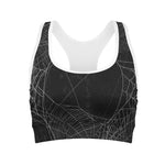 Halloween Spider Web Print Women's Sports Bra