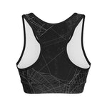 Halloween Spider Web Print Women's Sports Bra