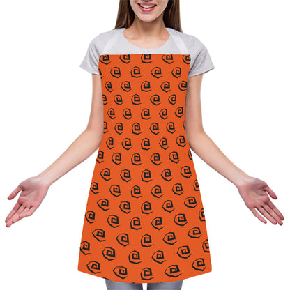 Halloween Spiral Pattern Print Adjustable Apron