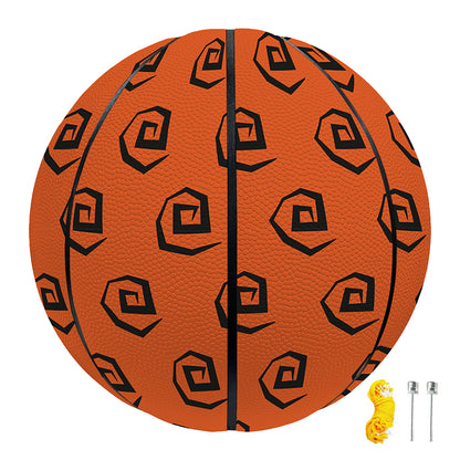 Halloween Spiral Pattern Print Basketball