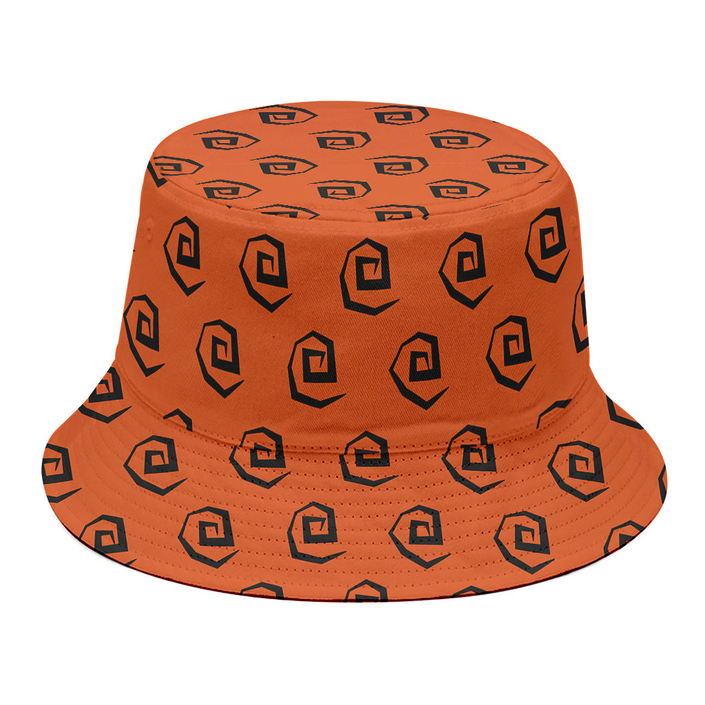 Halloween Spiral Pattern Print Bucket Hat