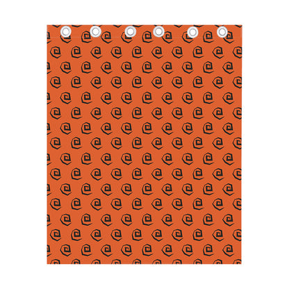 Halloween Spiral Pattern Print Curtain