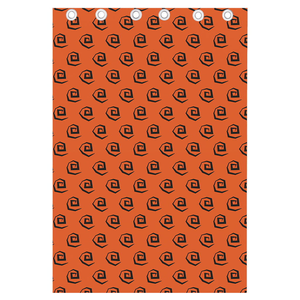 Halloween Spiral Pattern Print Curtain