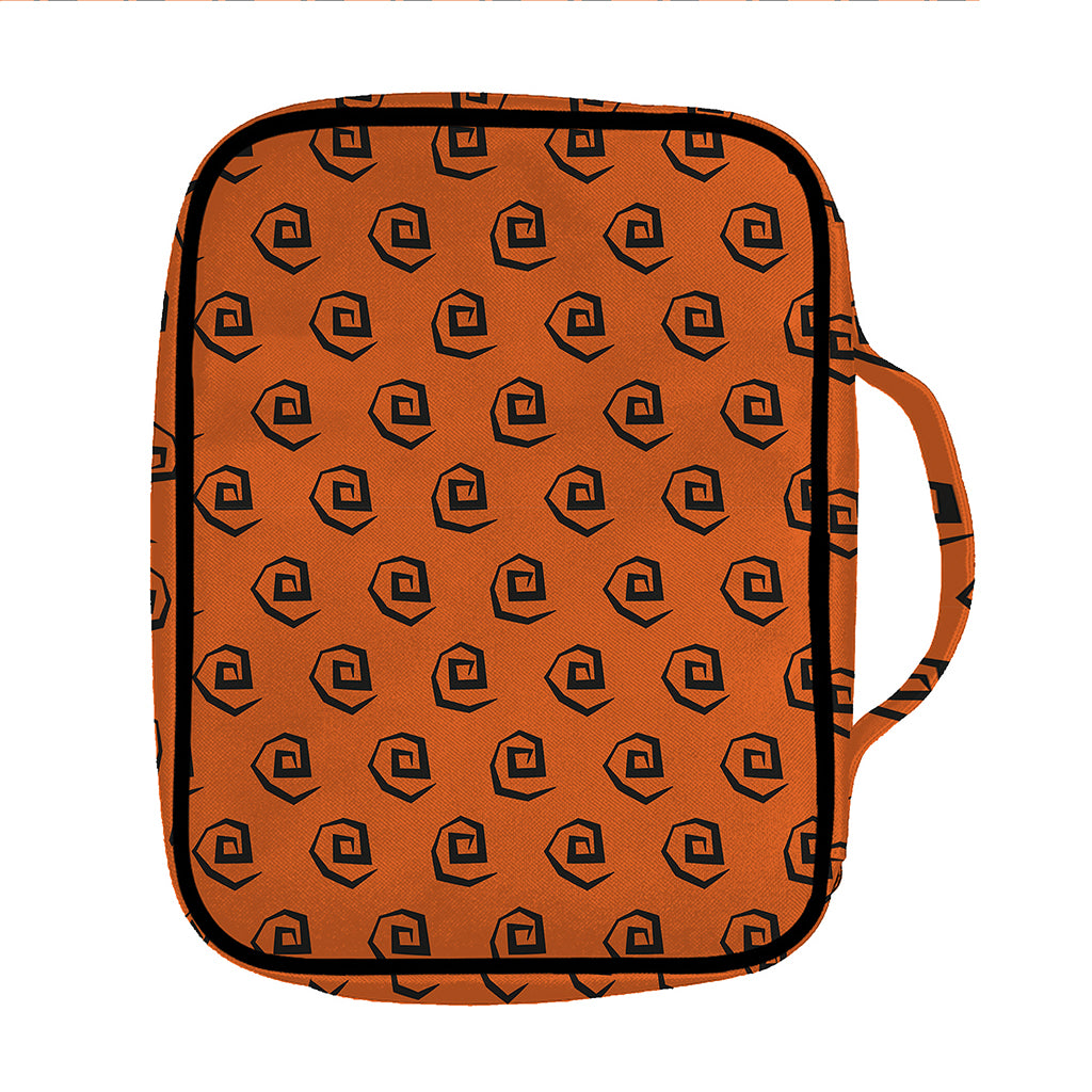 Halloween Spiral Pattern Print Front Pocket Bible Bag