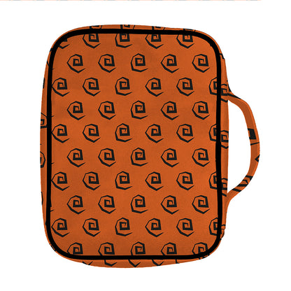 Halloween Spiral Pattern Print Front Pocket Bible Bag