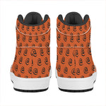 Halloween Spiral Pattern Print High Top Leather Sneakers