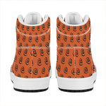 Halloween Spiral Pattern Print High Top Leather Sneakers