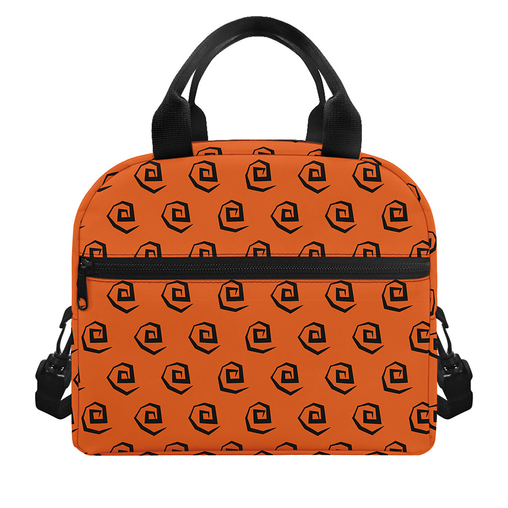 Halloween Spiral Pattern Print Insulated Lunch Bag
