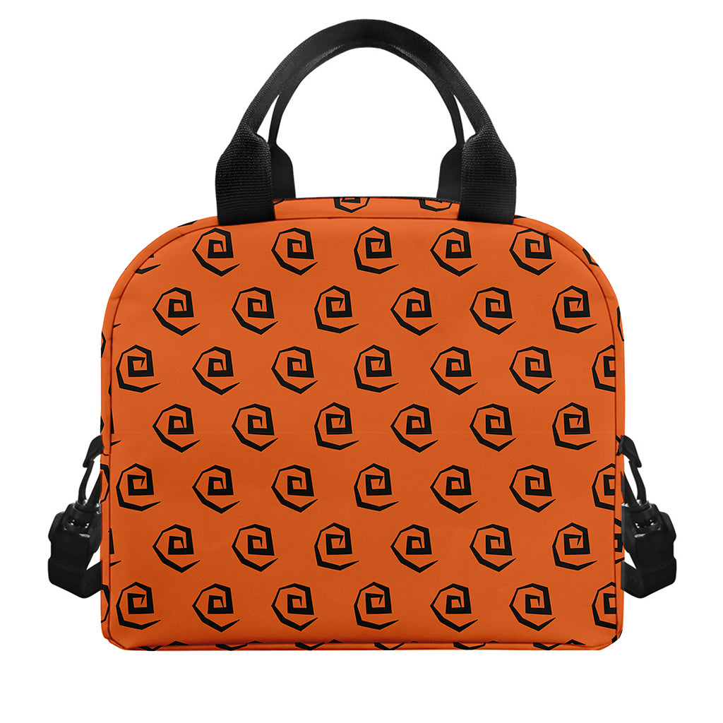 Halloween Spiral Pattern Print Insulated Lunch Bag
