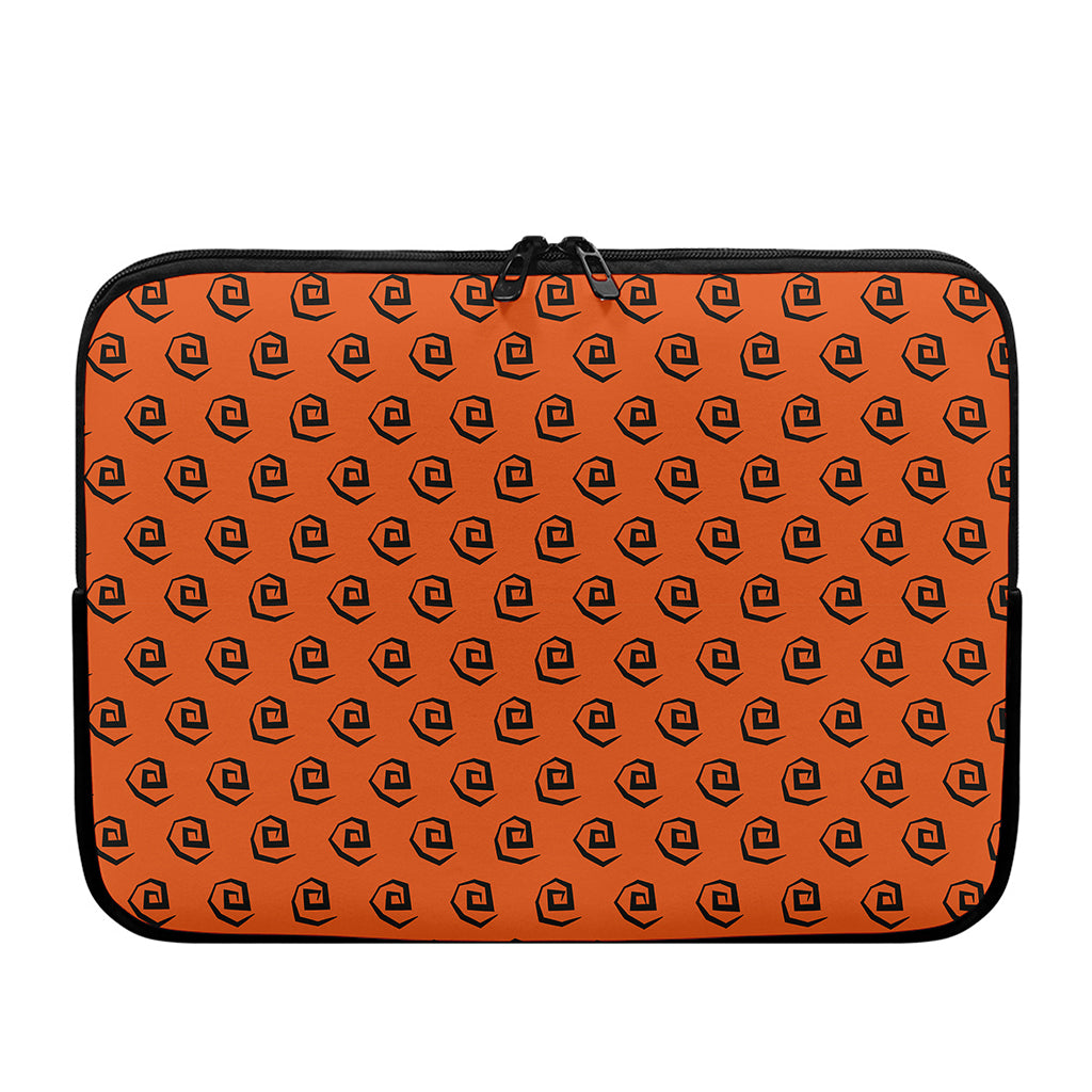 Halloween Spiral Pattern Print Laptop Sleeve