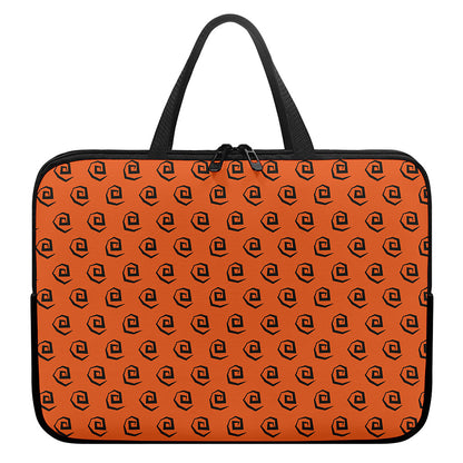 Halloween Spiral Pattern Print Laptop Sleeve With Handle