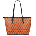 Halloween Spiral Pattern Print Leather Tote Bag With Zipper
